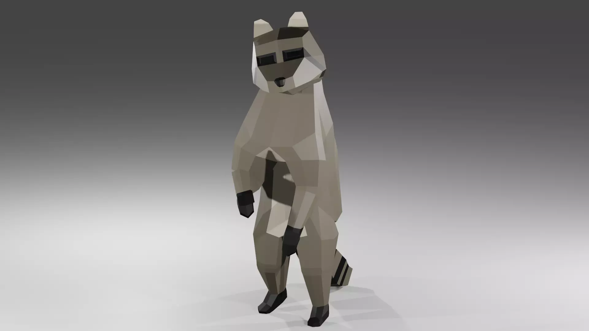 Raccon Low Poly Rigged Free low-poly 3D model_0