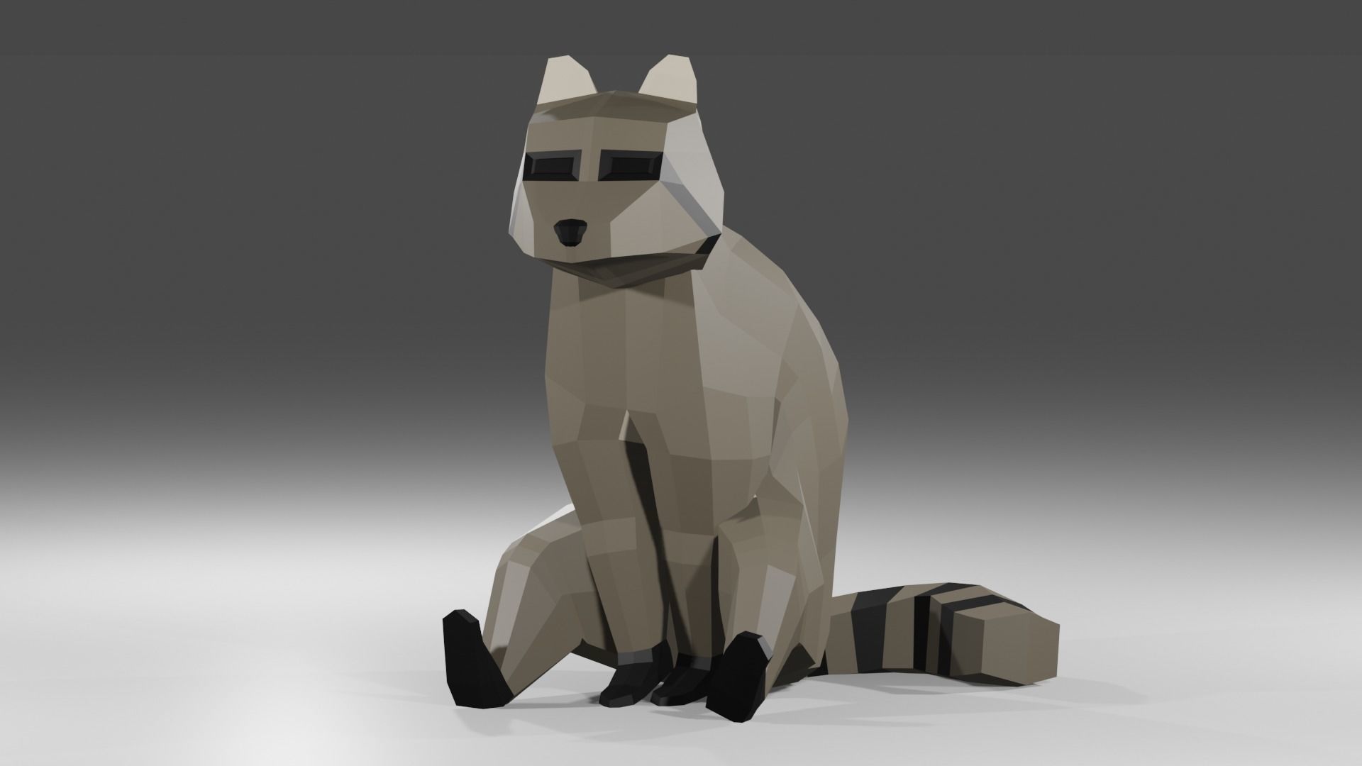 Raccon Low Poly Rigged Free low-poly 3D model_3
