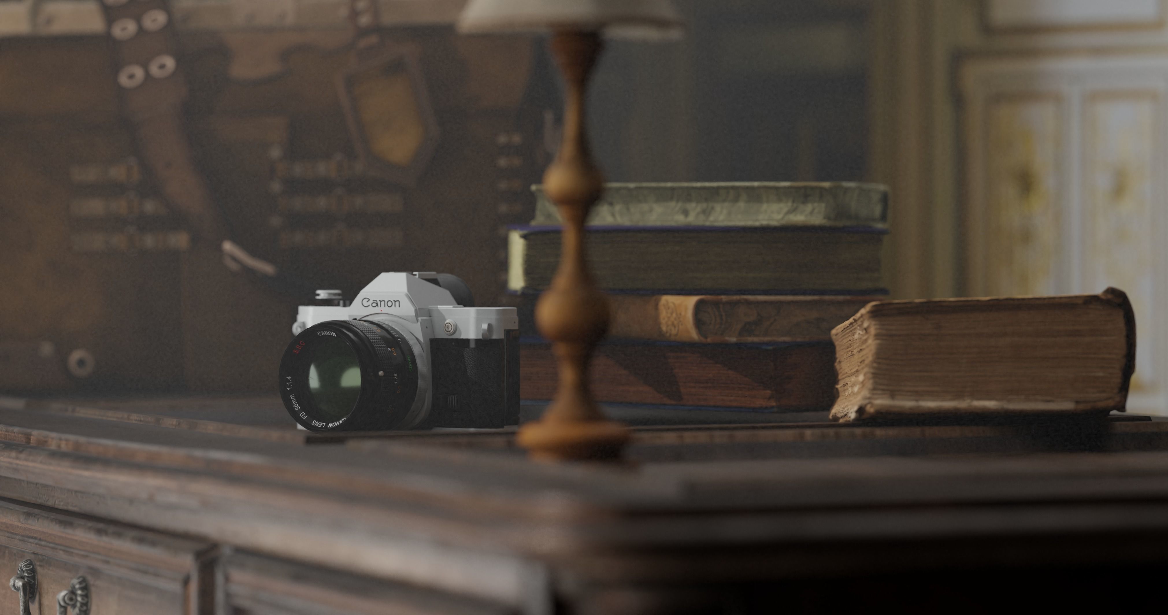 Interior Game design Assests Low-poly 3D model_5