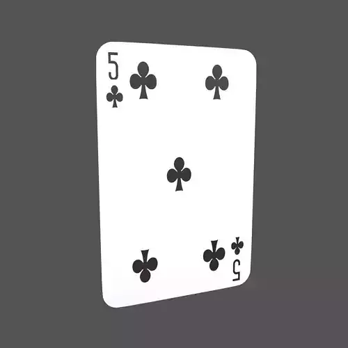 Poker Cards Clubs 5 V1 001