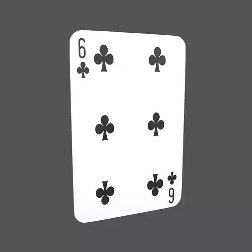 Poker Cards Clubs 6 V1 001