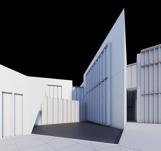 Modern Lake House 3D model 5