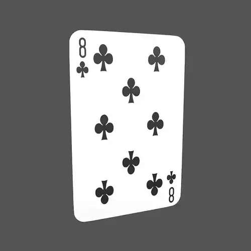 Poker Cards Clubs 8 V1 001