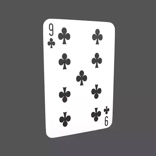 Poker Cards Clubs 9 V1 001