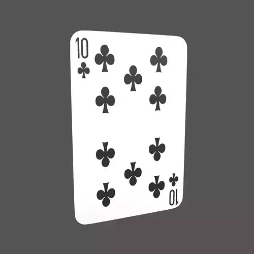 Poker Cards Clubs 10 V1 001