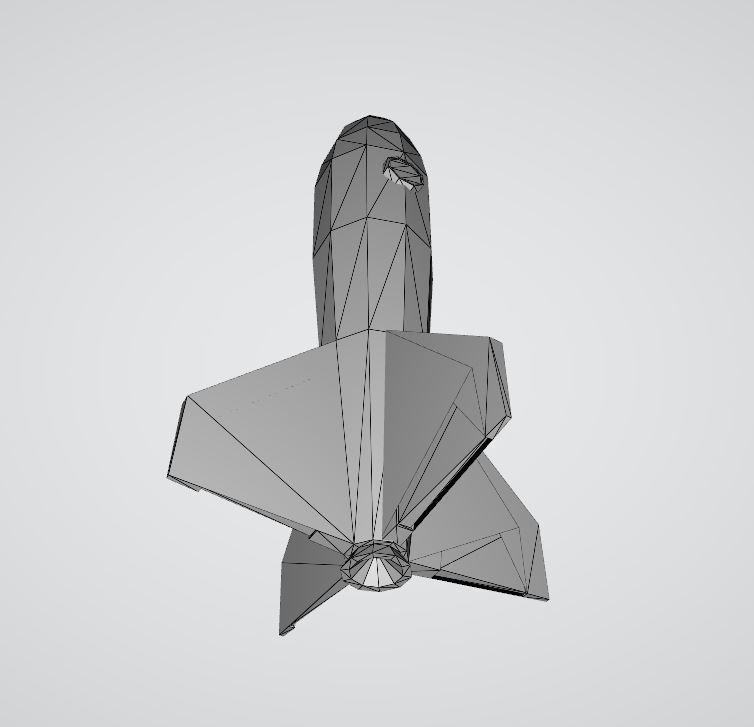 Space rocket Free low-poly 3D model_12
