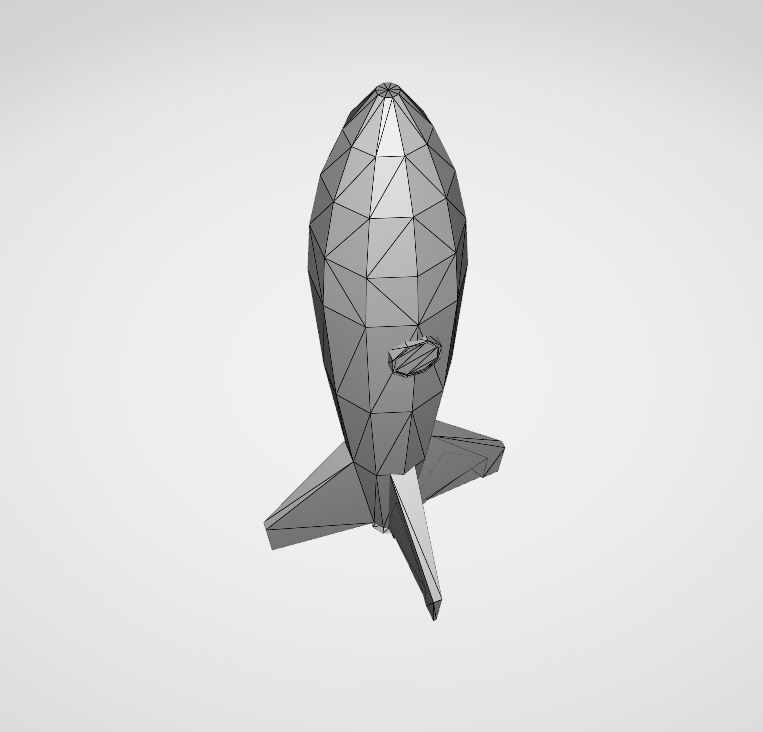 Space rocket Free low-poly 3D model_11