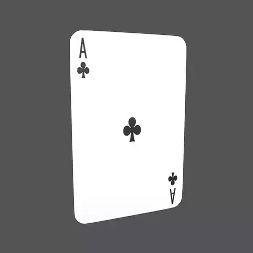 Poker Cards Clubs A V1 001