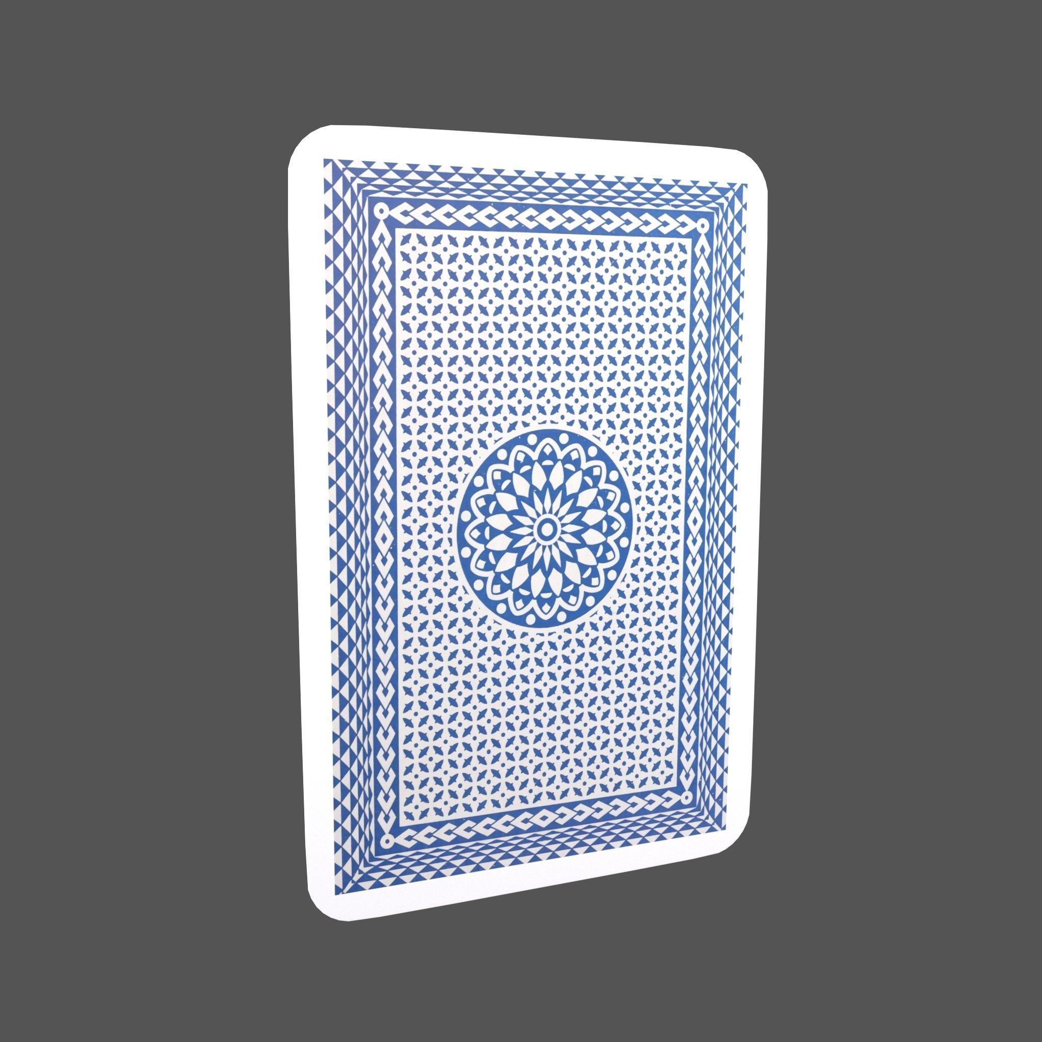 Poker Cards Heart 3 V1 001 Low-poly 3D model_6