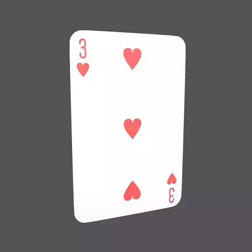 Poker Cards Heart 3 V1 001