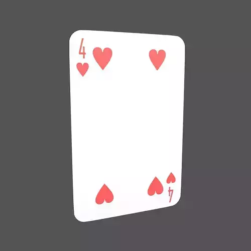 Poker Cards Heart 4 V1 001
