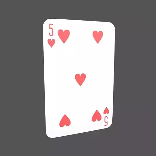 Poker Cards Heart 5 V1 001