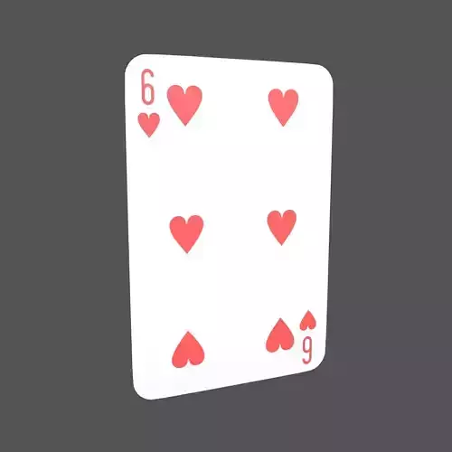 Poker Cards Heart 6 V1 001