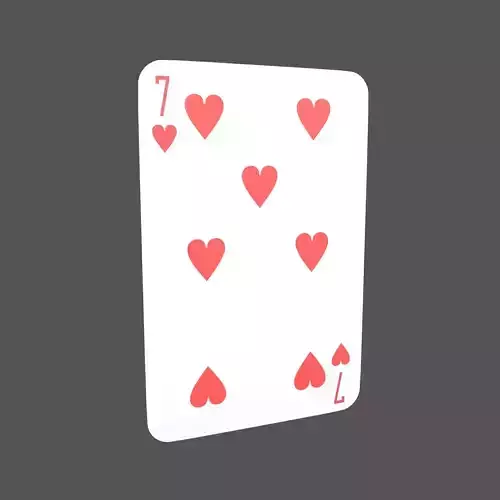 Poker Cards Heart 7 V1 001
