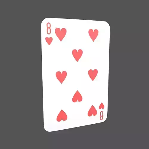 Poker Cards Heart 8 V1 001