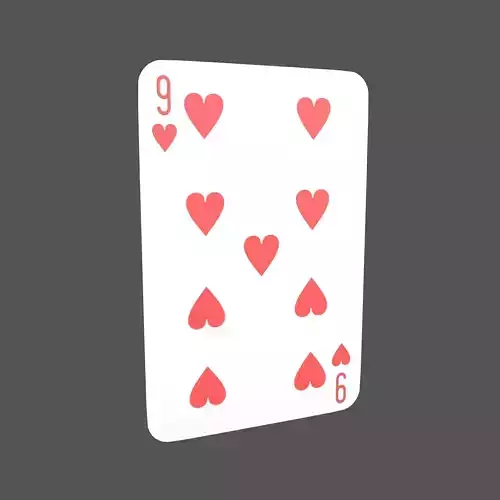 Poker Cards Heart 9 V1 001