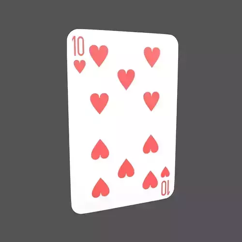 Poker Cards Heart 10 V1 001