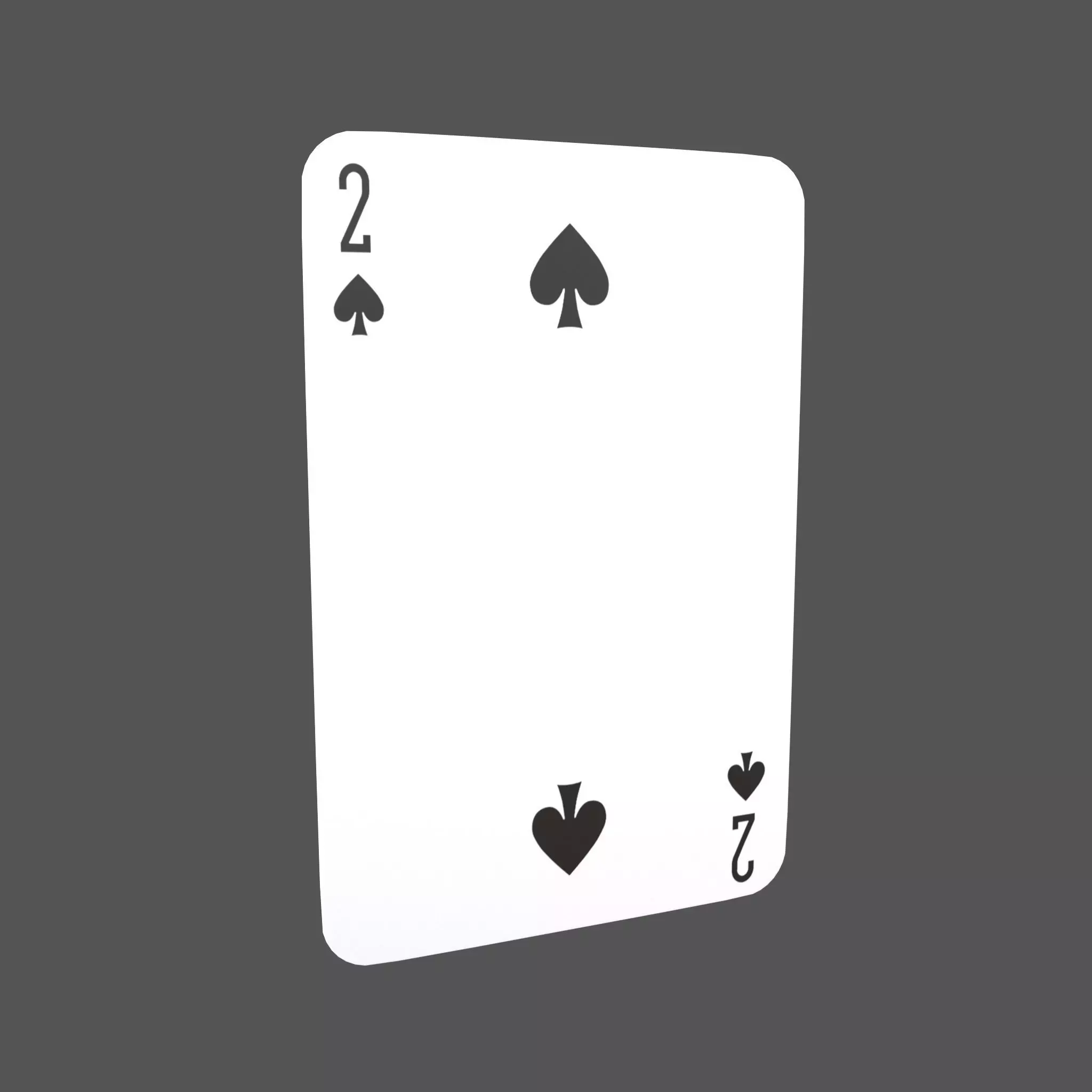 Poker Cards Spades 2 V1 001 Low-poly 3D model_0