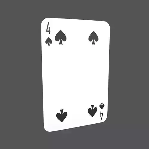 Poker Cards Spades 4 V1 001
