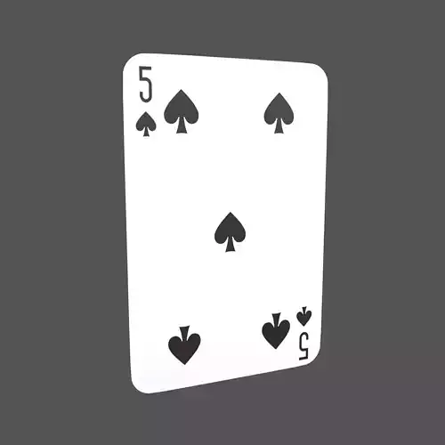 Poker Cards Spades 5 V1 001