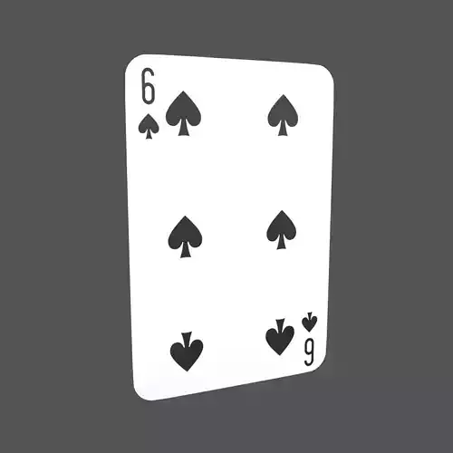 Poker Cards Spades 6 V1 001