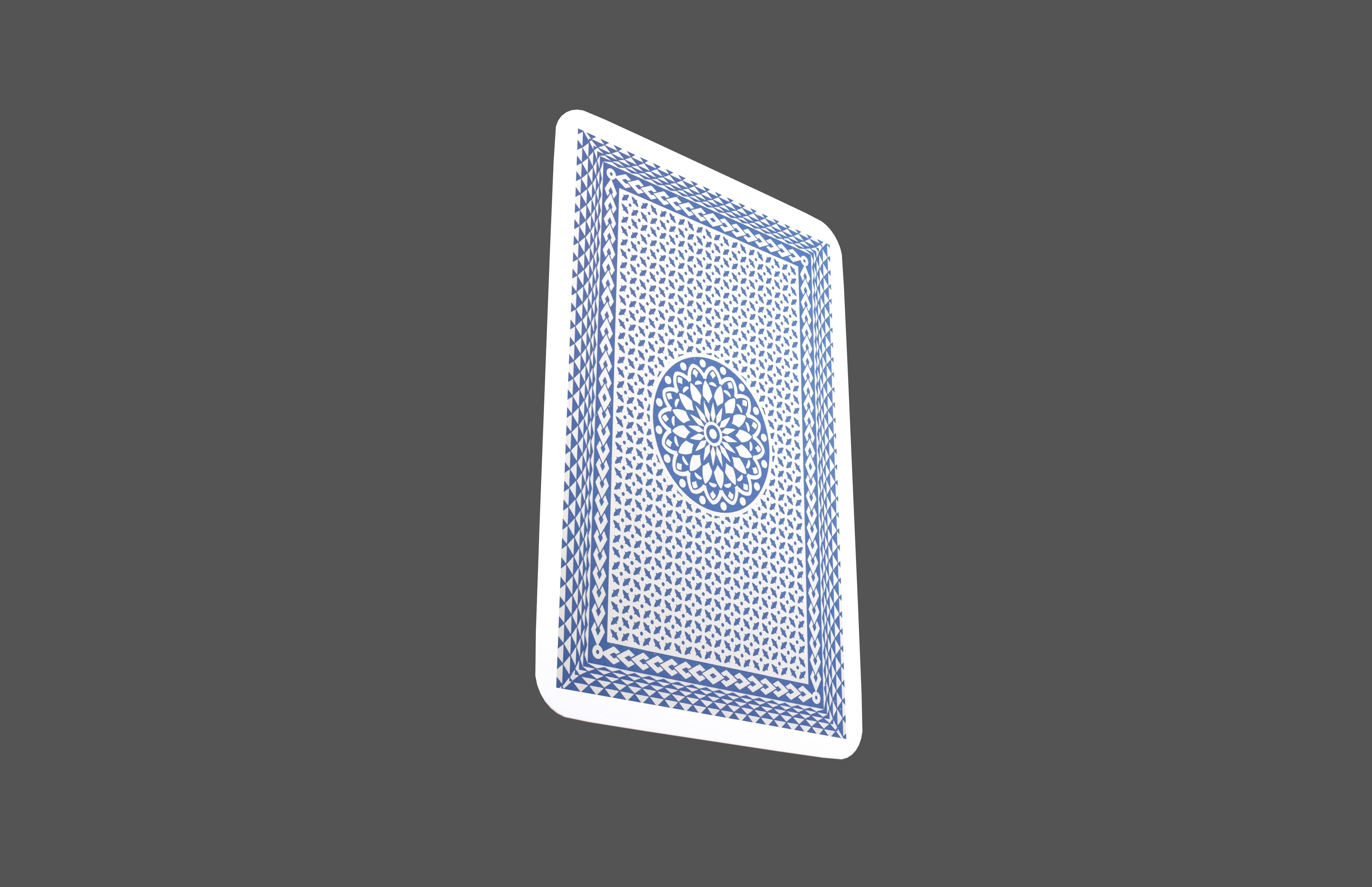 Poker Cards Spades 7 V1 001 Low-poly 3D model_7