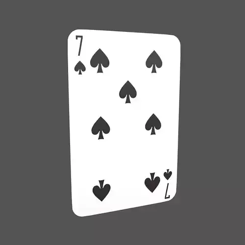 Poker Cards Spades 7 V1 001