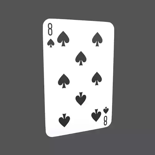 Poker Cards Spades 8 V1 001