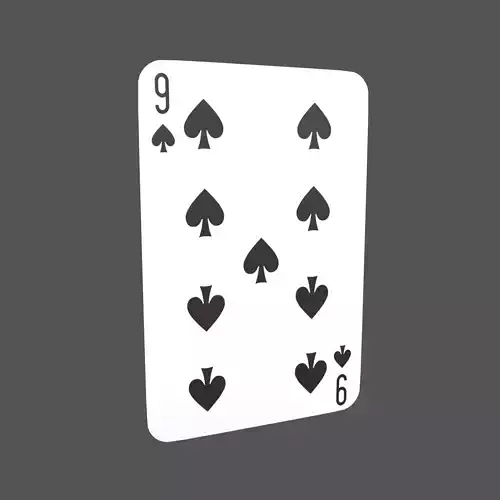 Poker Cards Spades 9 V1 001