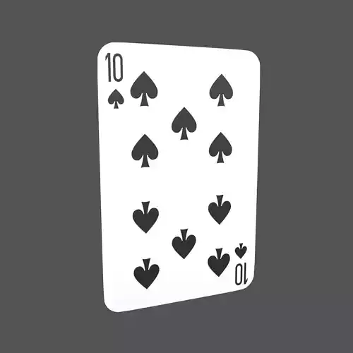 Poker Cards Spades 10 V1 001