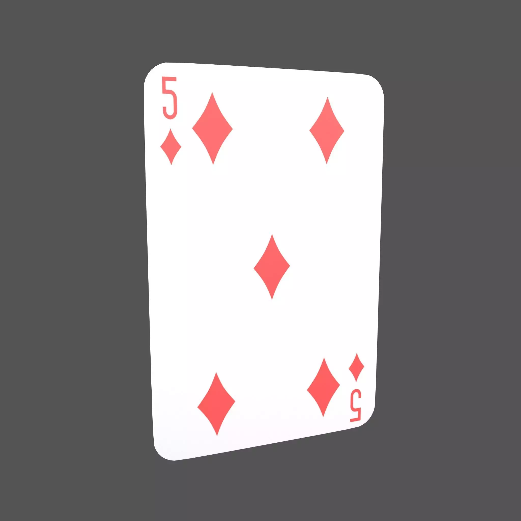 Poker Cards Tiles 5 V1 001 Low-poly 3D model_0