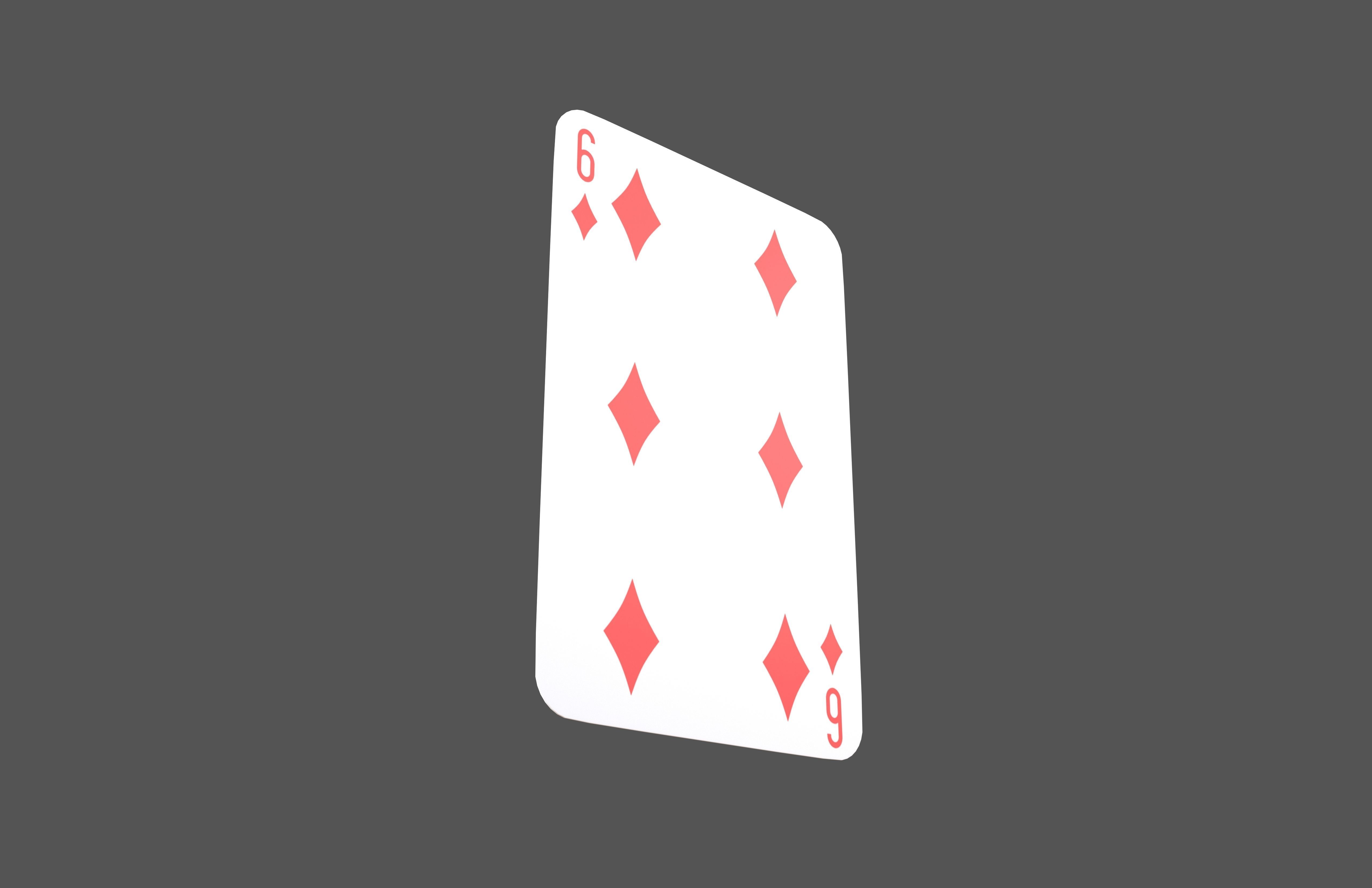 Poker Cards Tiles 6 V1 001 Low-poly 3D model_3