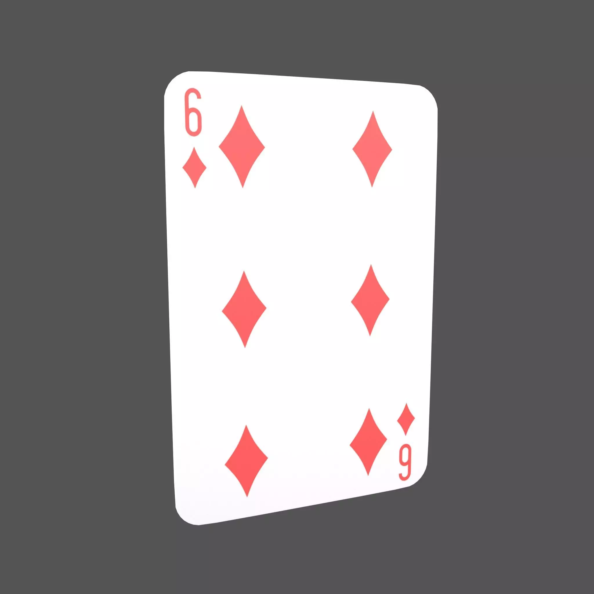 Poker Cards Tiles 6 V1 001 Low-poly 3D model_0