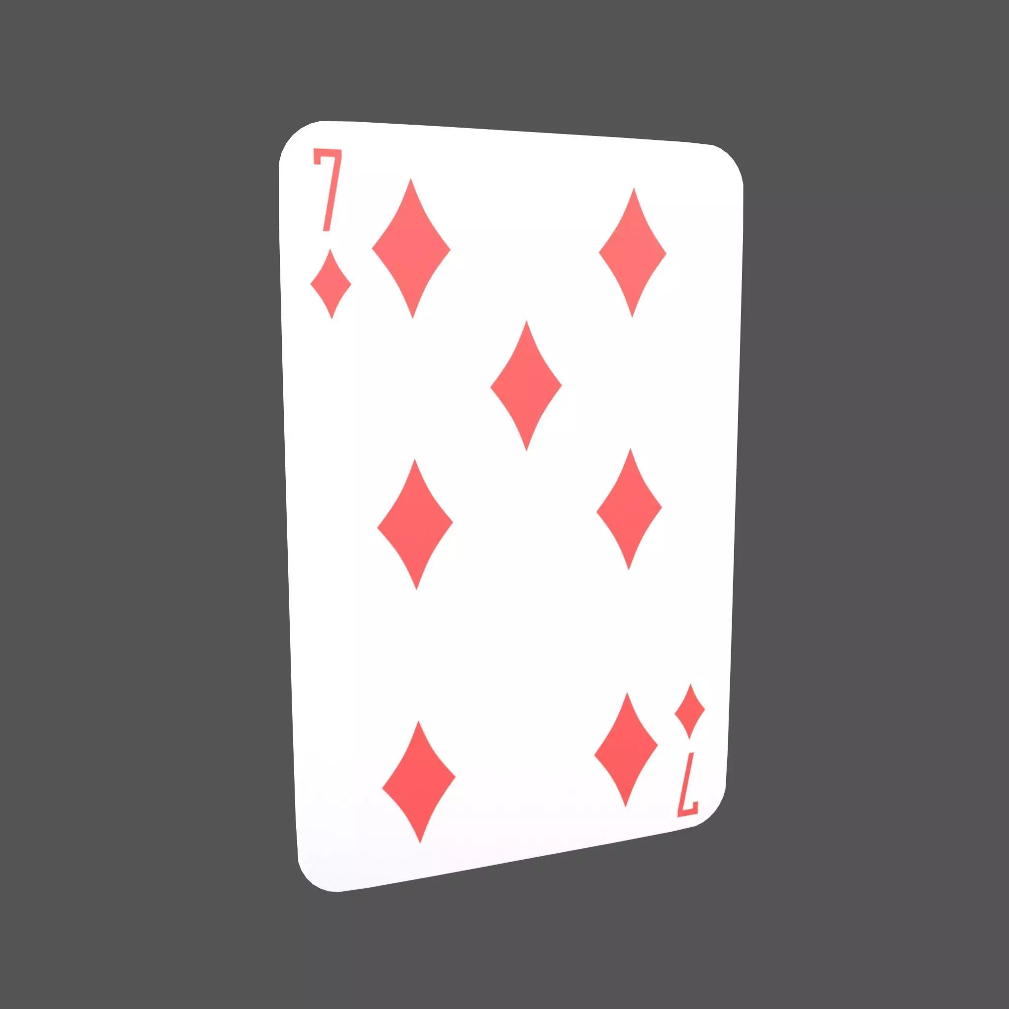 Poker Cards Tiles 7 V1 001 Low-poly 3D model_0