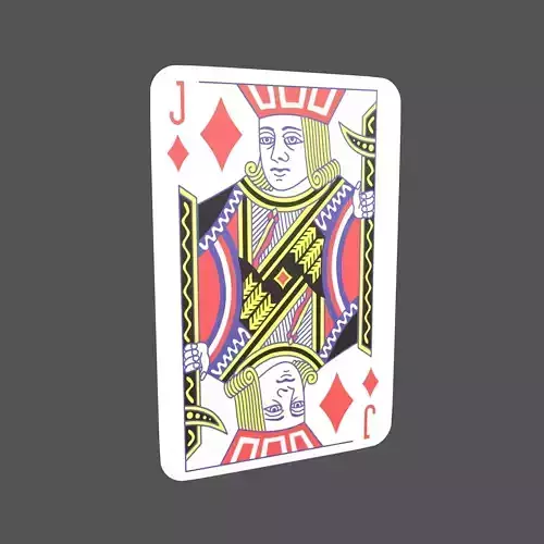 Poker Cards Tiles Jack V1 001 Low-poly 3D model