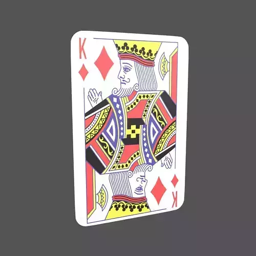 Poker Cards Tiles King V1 001 Low-poly 3D model