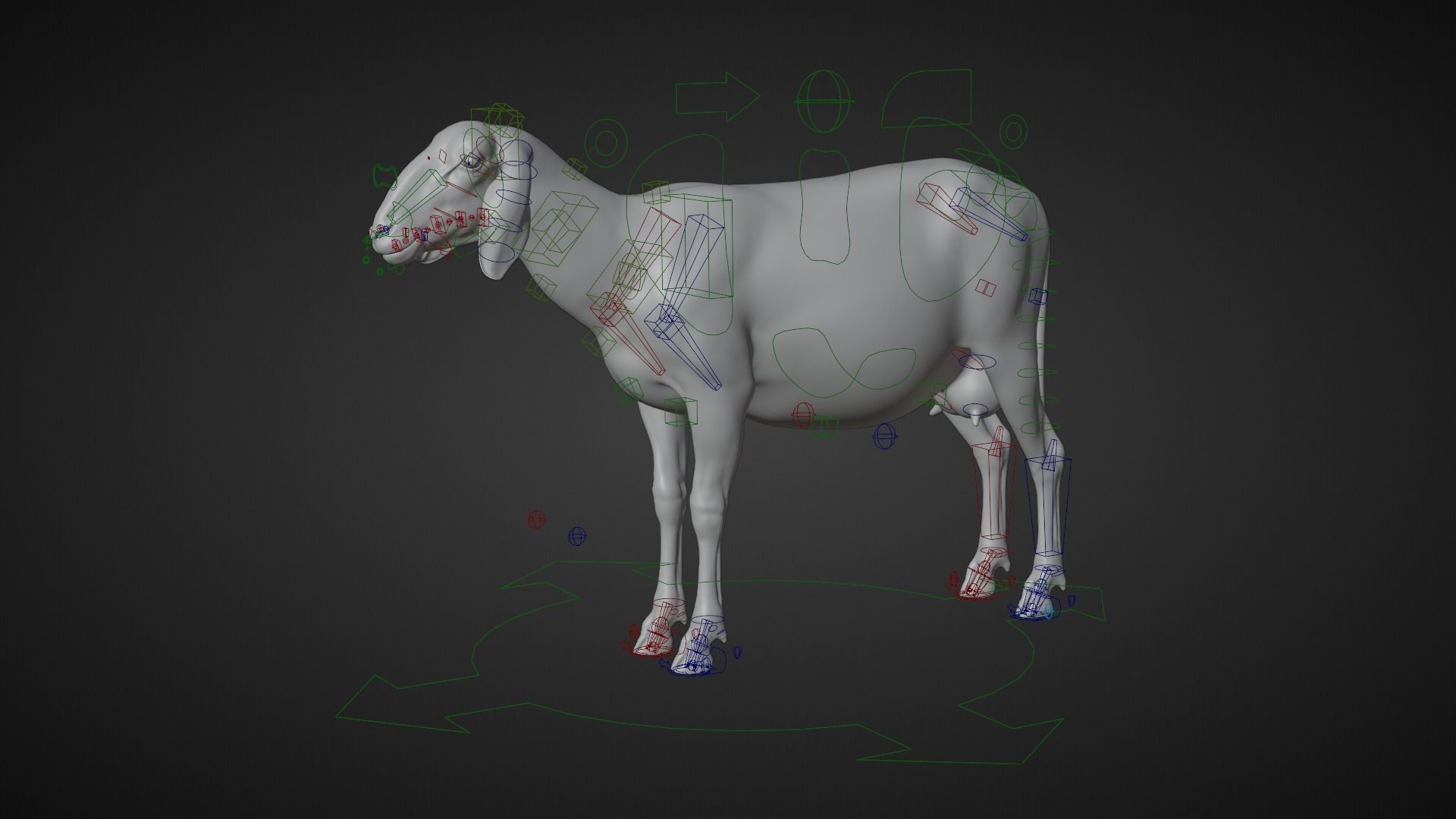 Assaf Sheep Pack Animated  VFX Grace 3D model_12