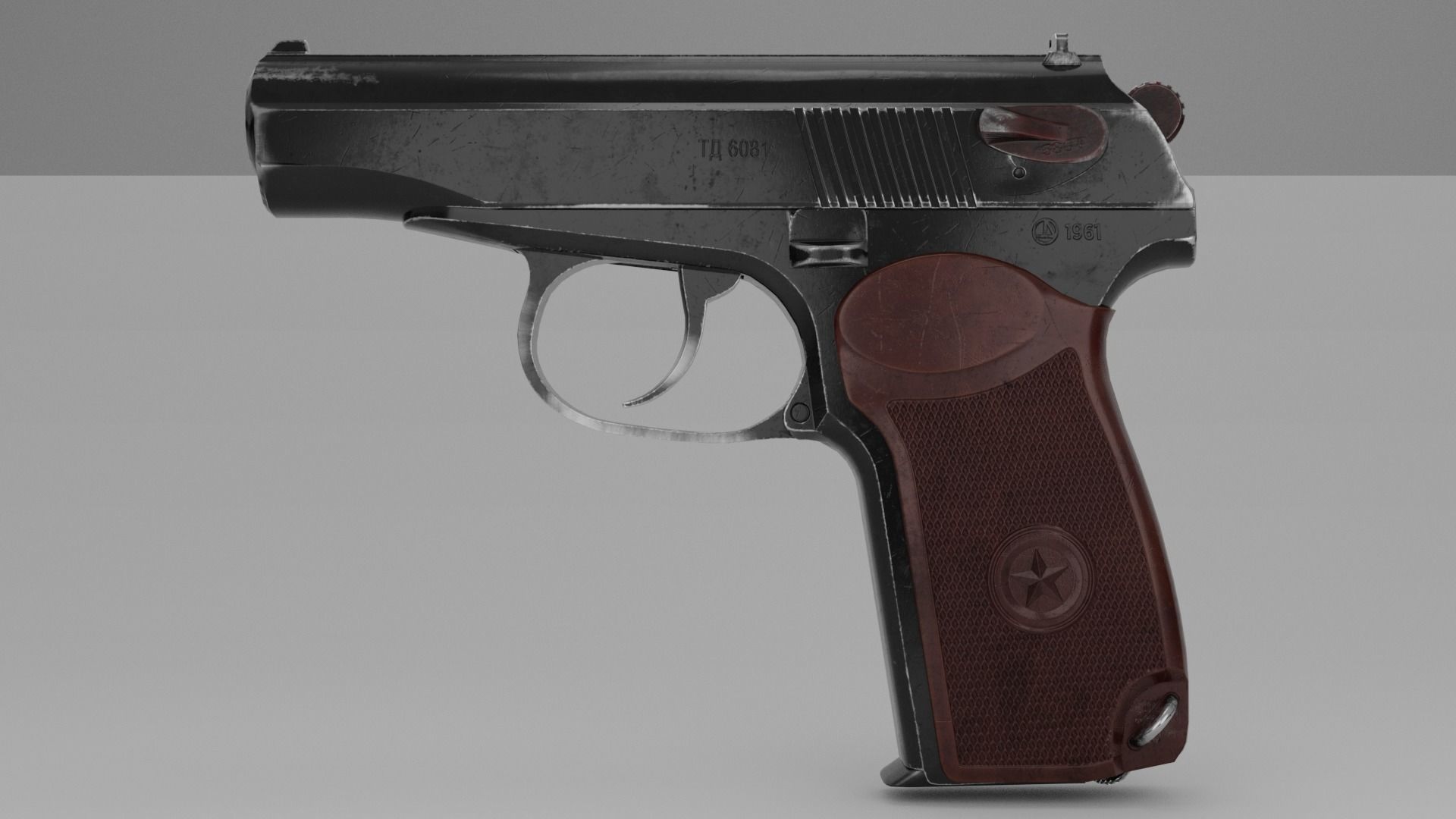 AAA Low-Poly Makarov Pistol PM 1963 Low-poly 3D model_11