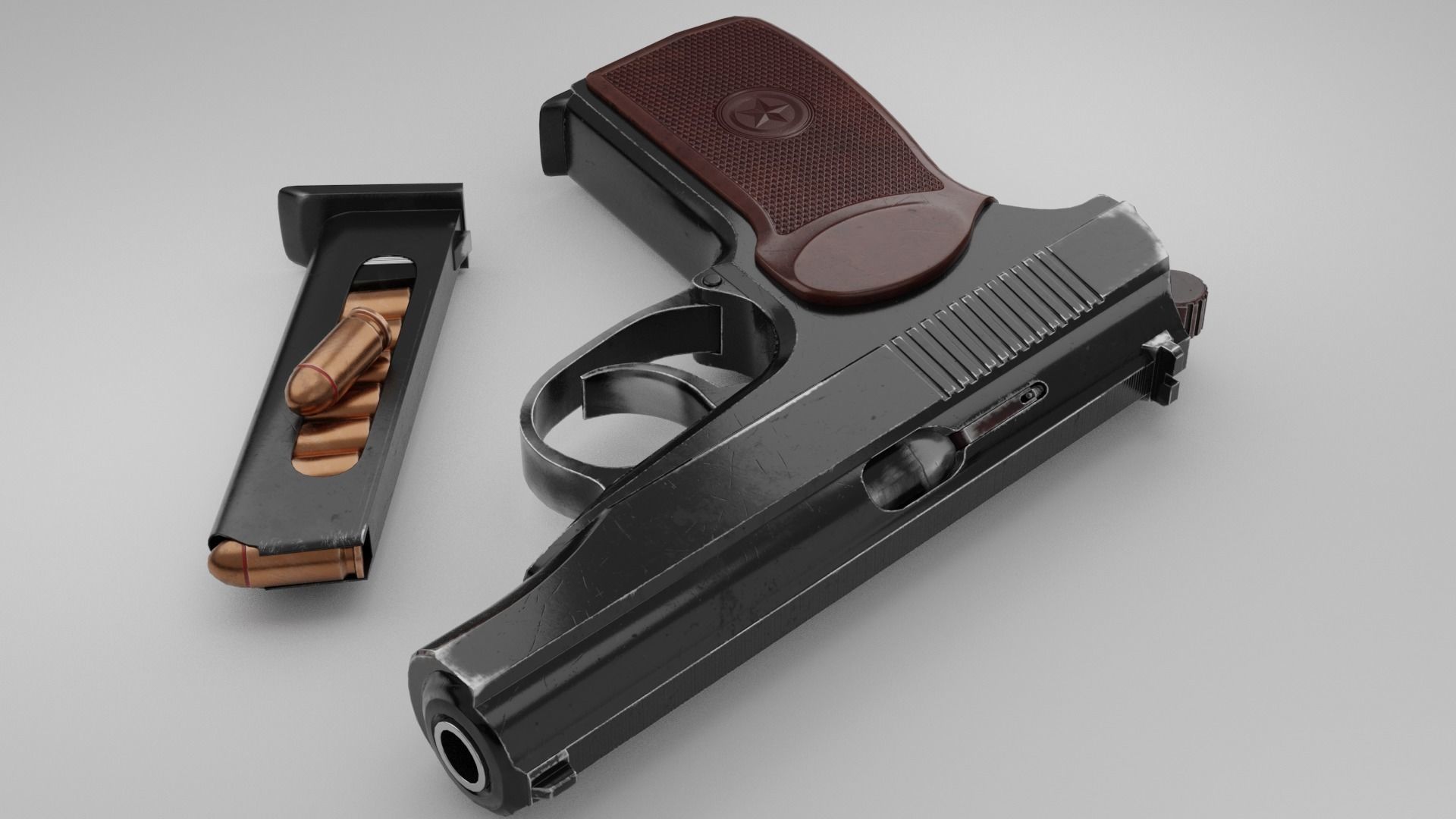 AAA Low-Poly Makarov Pistol PM 1963 Low-poly 3D model_3