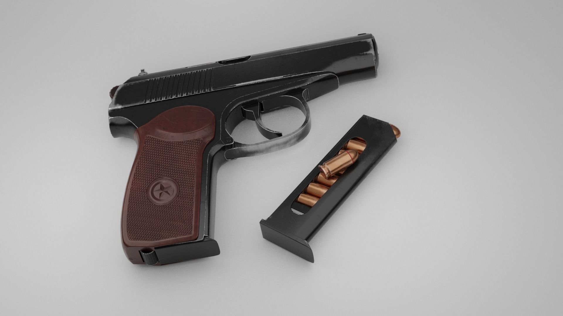 AAA Low-Poly Makarov Pistol PM 1963 Low-poly 3D model_13
