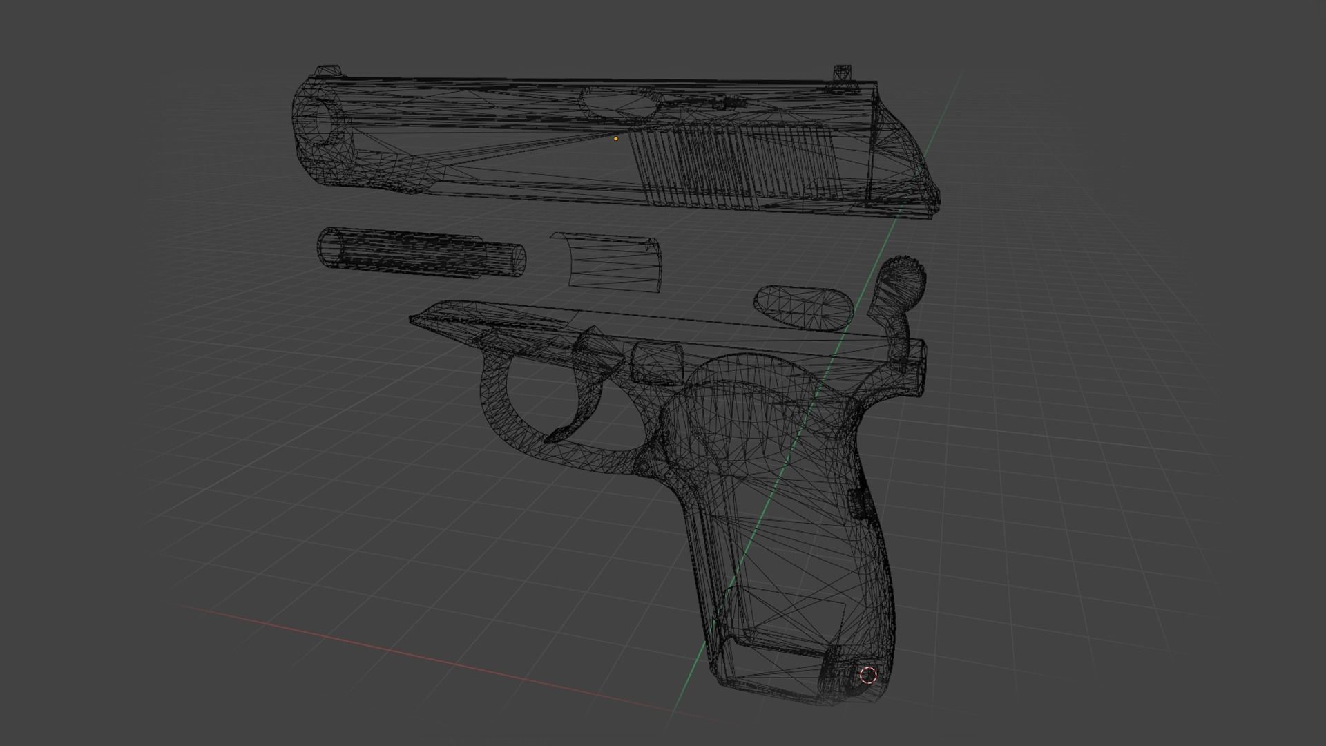 AAA Low-Poly Makarov Pistol PM 1963 Low-poly 3D model_18