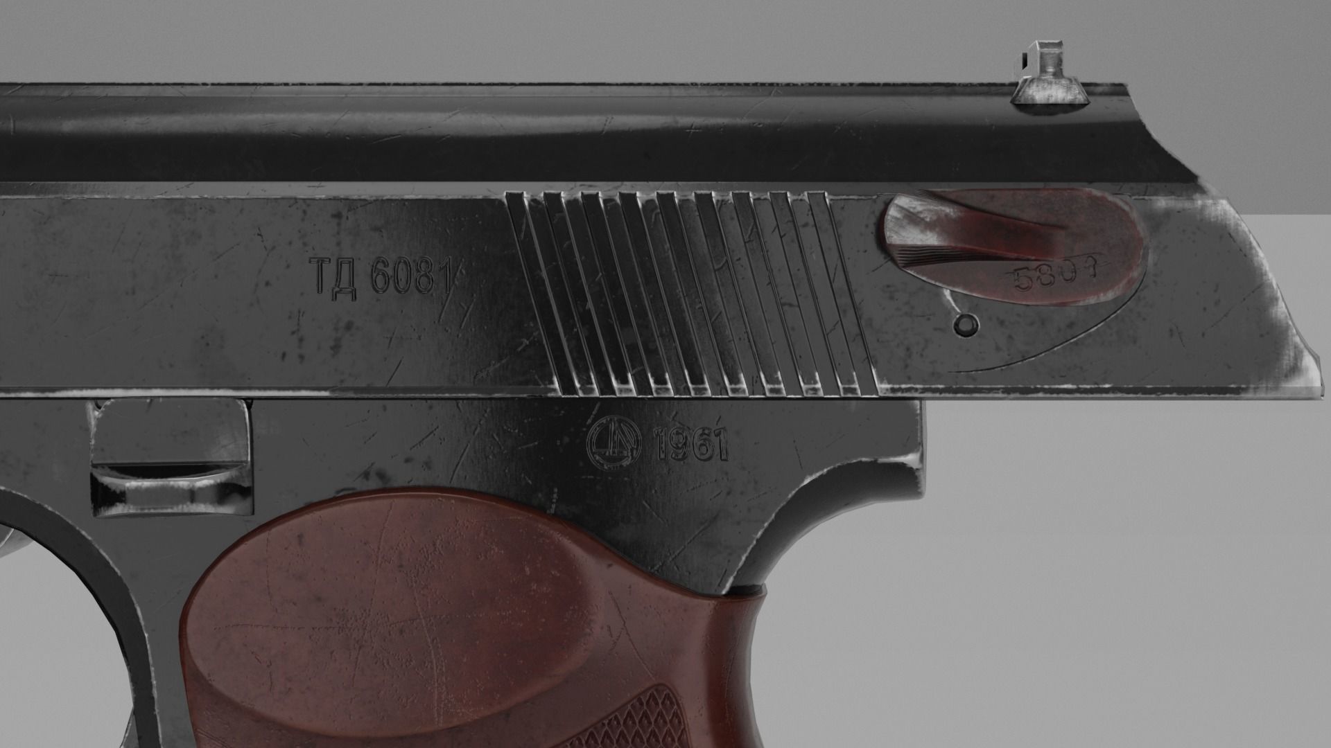 AAA Low-Poly Makarov Pistol PM 1963 Low-poly 3D model_7