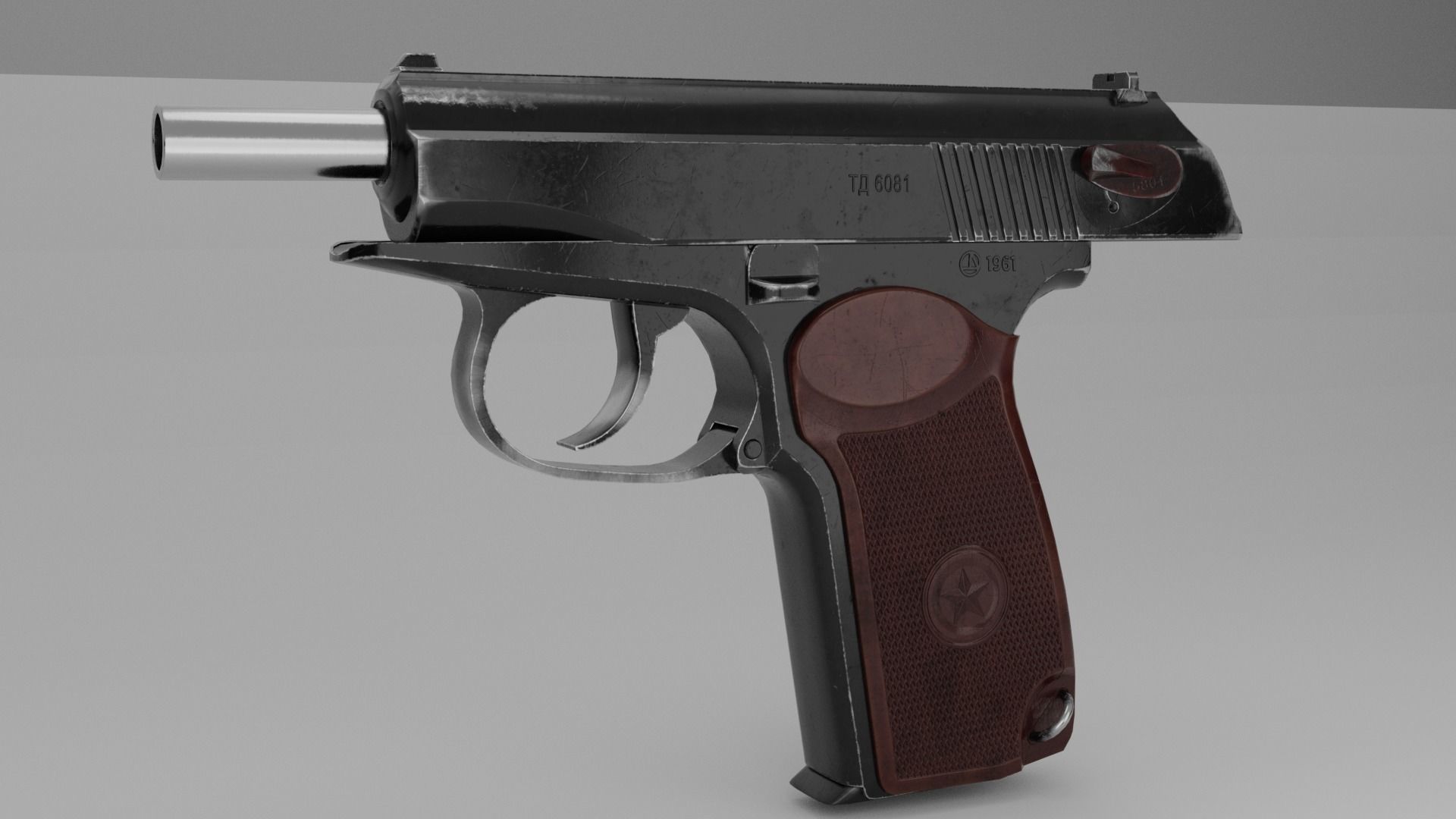 AAA Low-Poly Makarov Pistol PM 1963 Low-poly 3D model_9