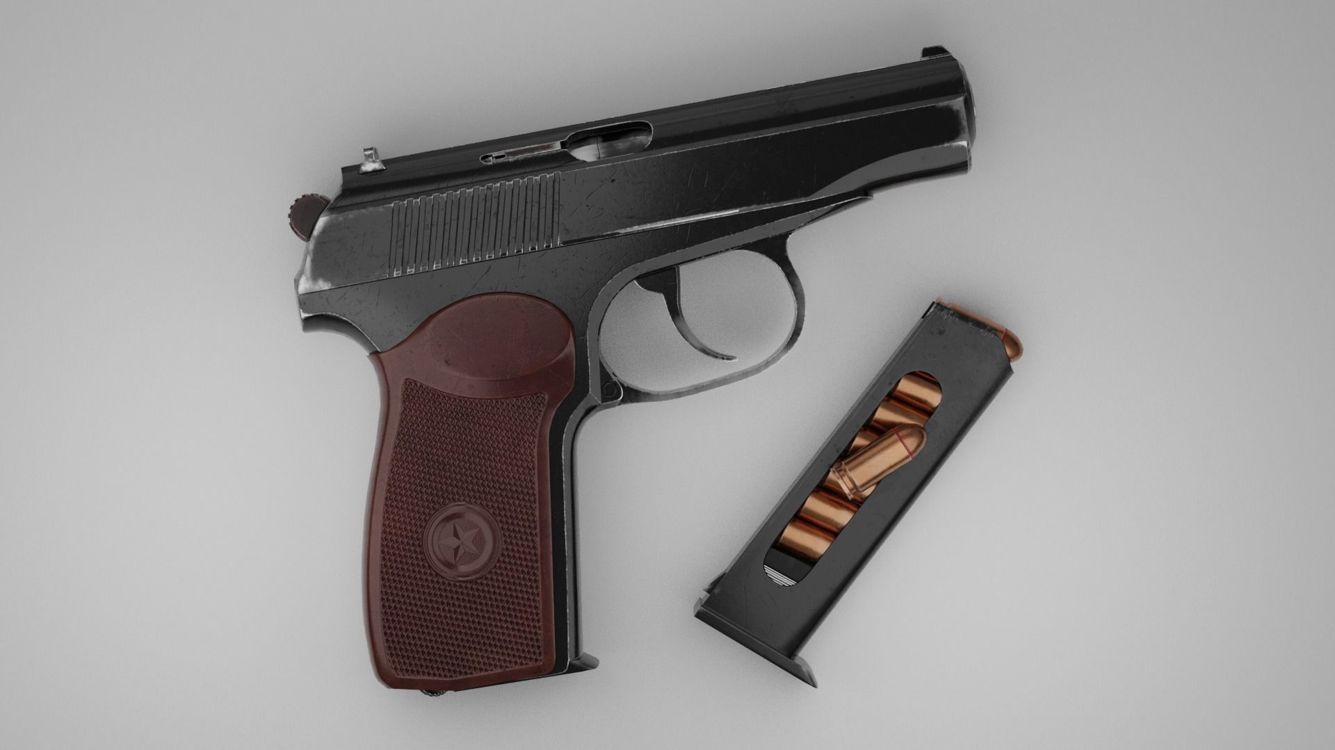 AAA Low-Poly Makarov Pistol PM 1963 Low-poly 3D model_2