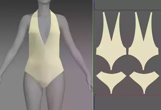 swimsuit -Marvelous Designer 3D model