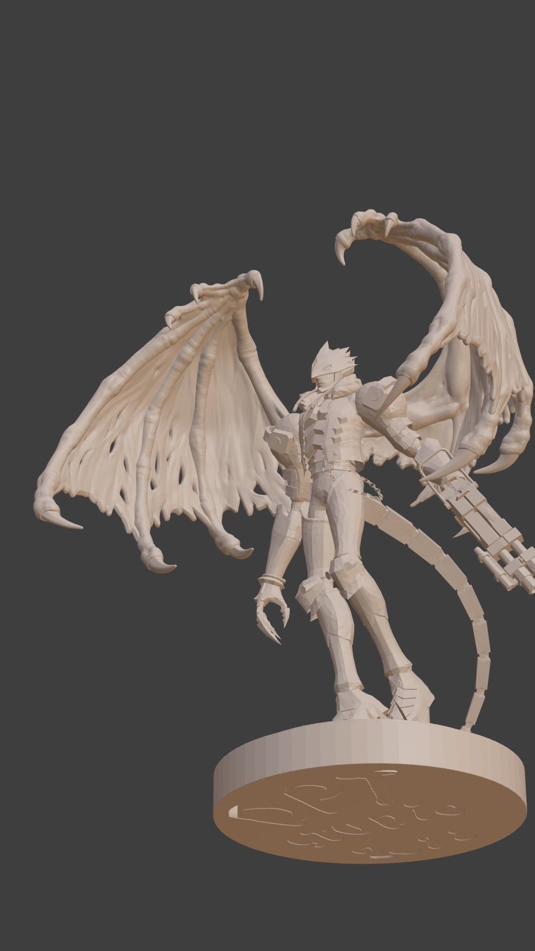Beelzemon demon with wings 3D print model_3