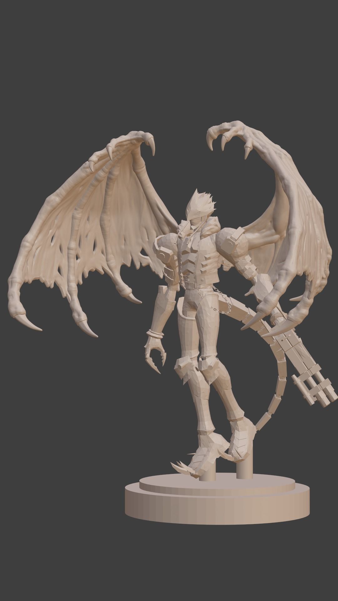 Beelzemon demon with wings 3D print model_4