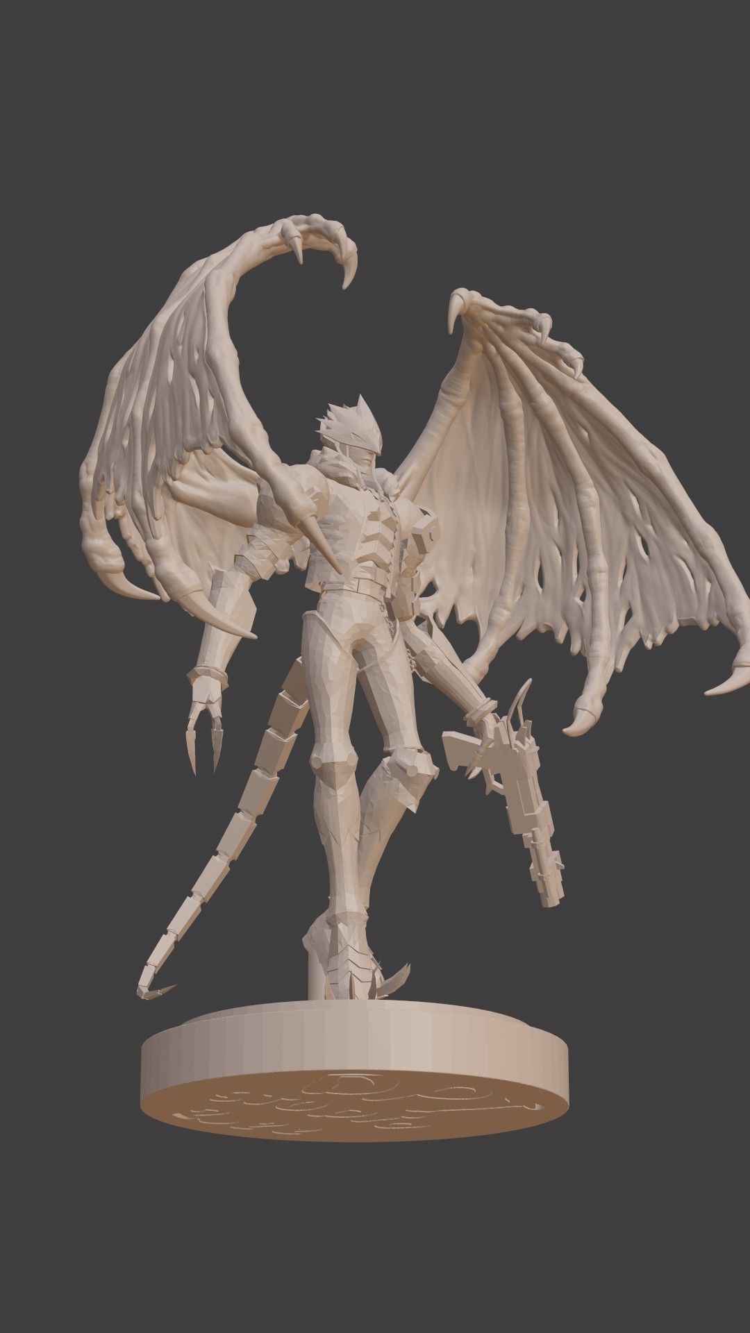 Beelzemon demon with wings 3D print model_2