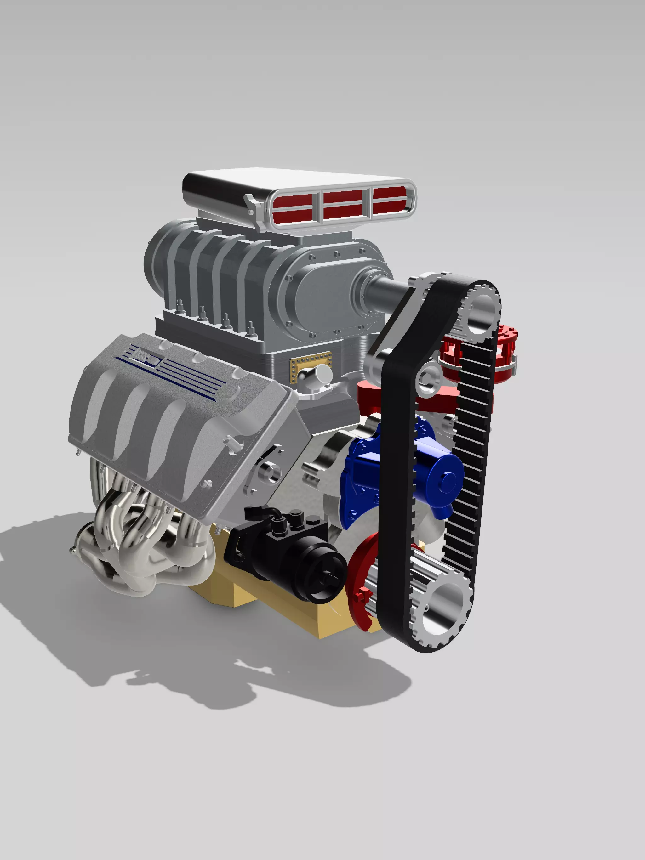 Boss9 Roots GM 1071 Blown Ford BBF Kaase Boss 429 3D print model_0