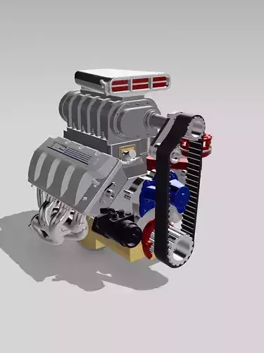 Boss9 Roots GM 1071 Blown Ford BBF Kaase Boss 429 3D print model
